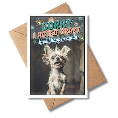 Funny Apology Cards Blank Inside, I'm Sorry Cards Bulk (Dog)