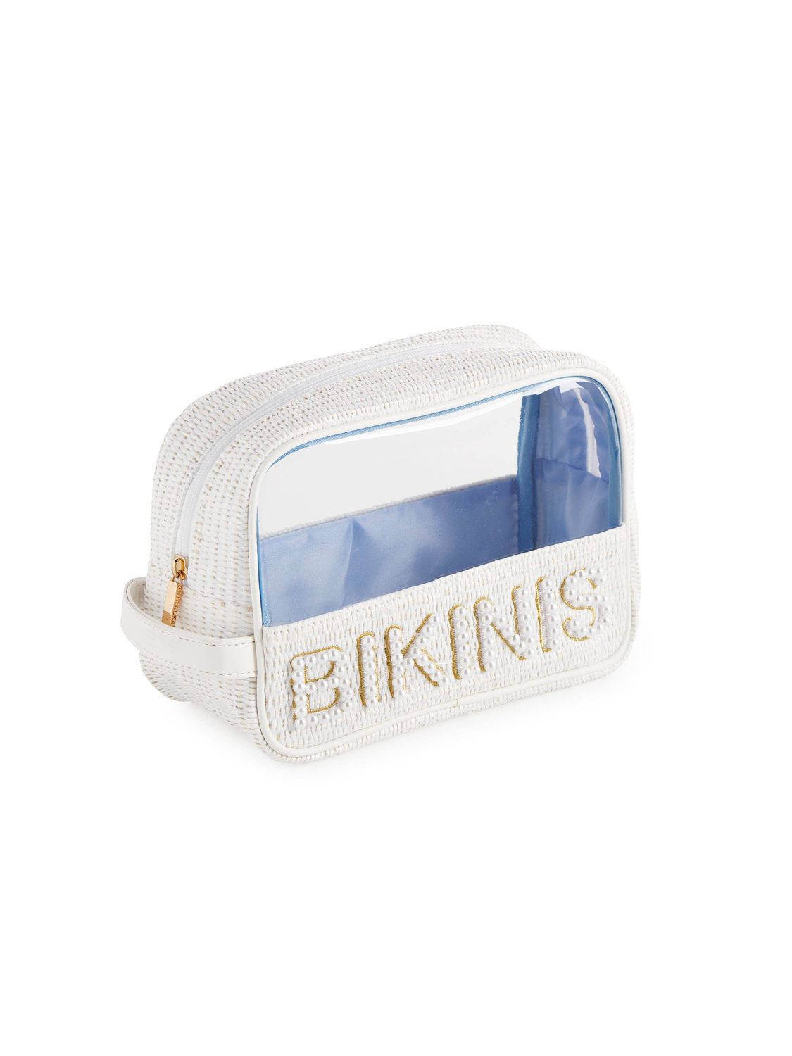 Shiraleah PEARL "BIKINIS" ZIP POUCH, WHITE