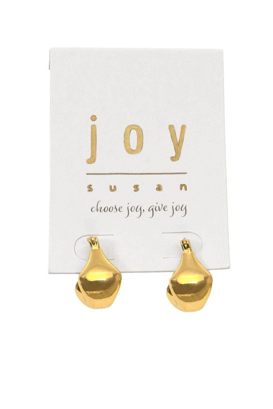 Small Tapered Hoop Earring, Color: 335-223EG Gold