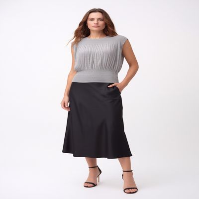 Ellyndale Pleating Sleeveless Top- Chiffon Flow
