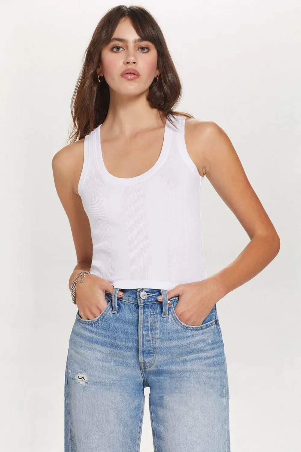 Goldie Cotton Rib Crop Tank