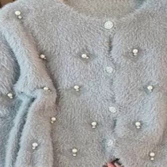 Ellyndale Fluffy Diamonds&amp;Pearls Bolero - (Grey)