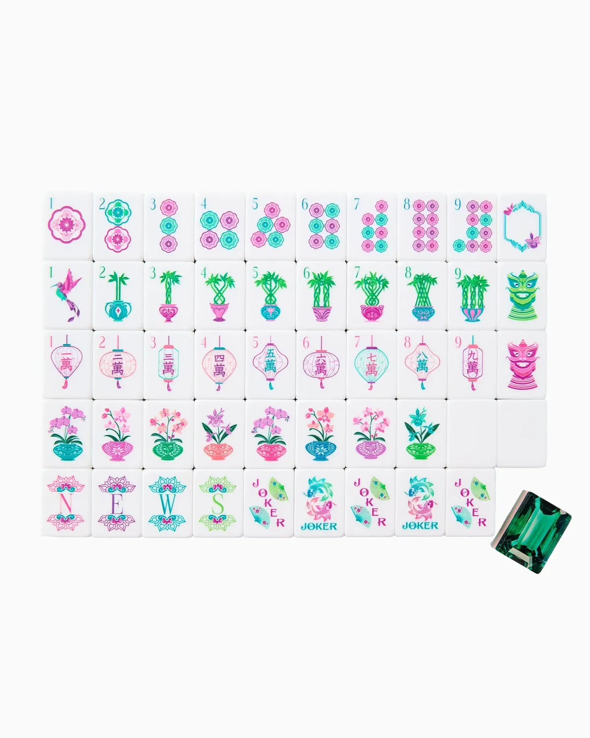Oh My Mahjong Emerald Mahjong Tiles