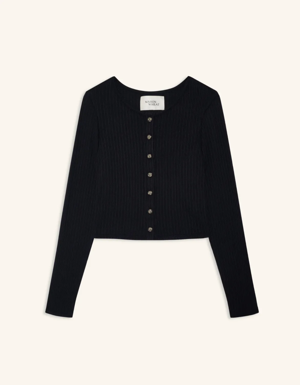 Maison Wheat Topanga Pointelle Cardigan