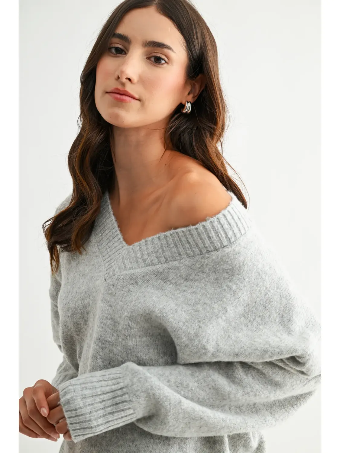 Cozy V-Neck Knit Sweater