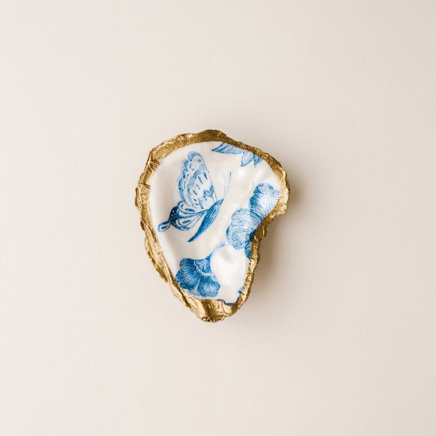 Decoupage Oyster Jewelry Dish: Butterfly
