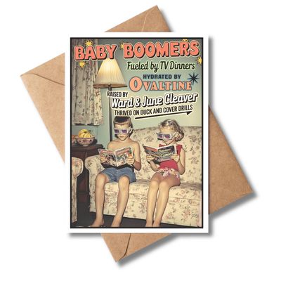 Funny Birthday Cards for Him Her, Retirement Card, Boomer