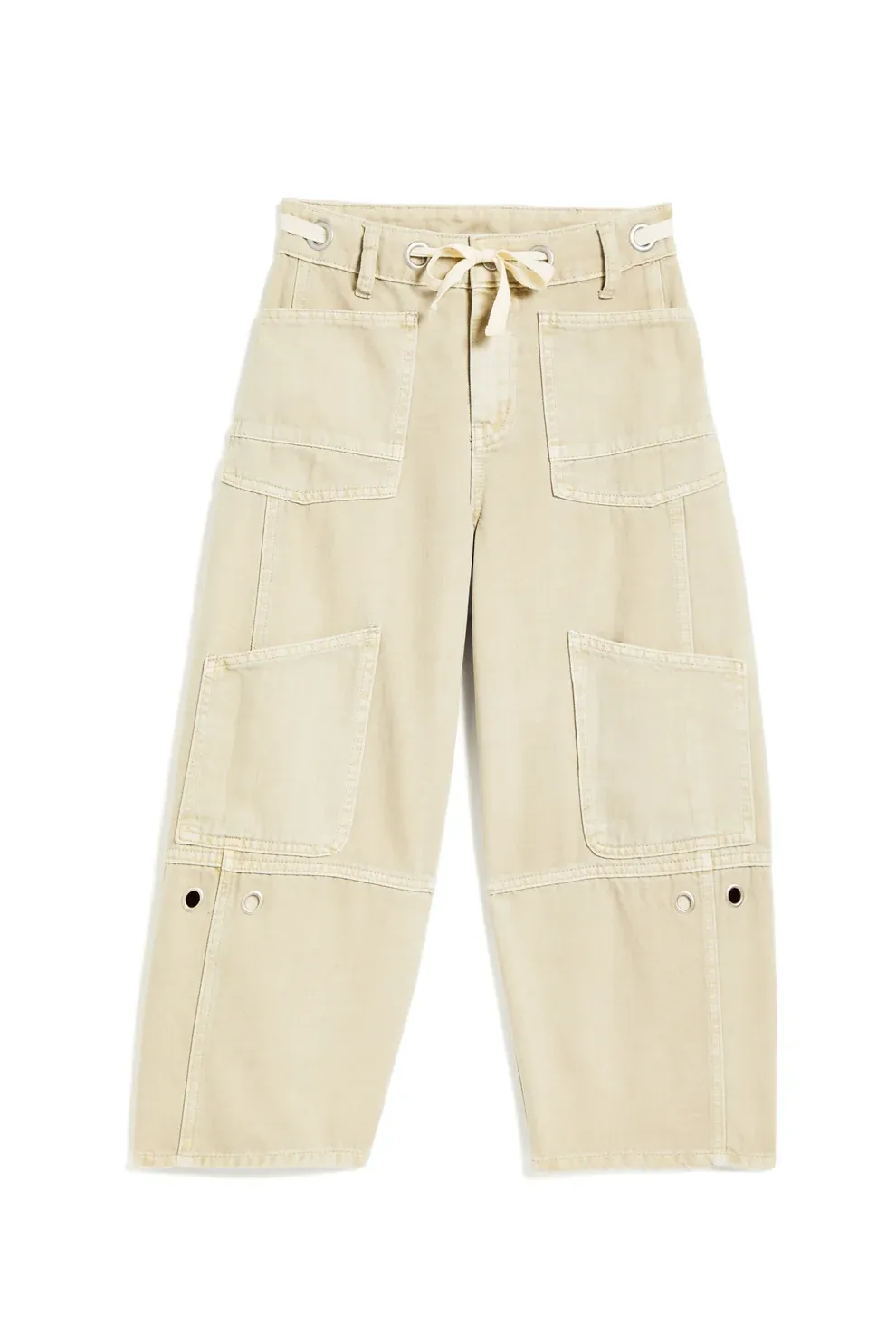 Tractr Patch Pocket Barrel Crop Pants