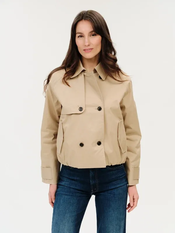 Six/Fifty Arden Cropped Trench Coat