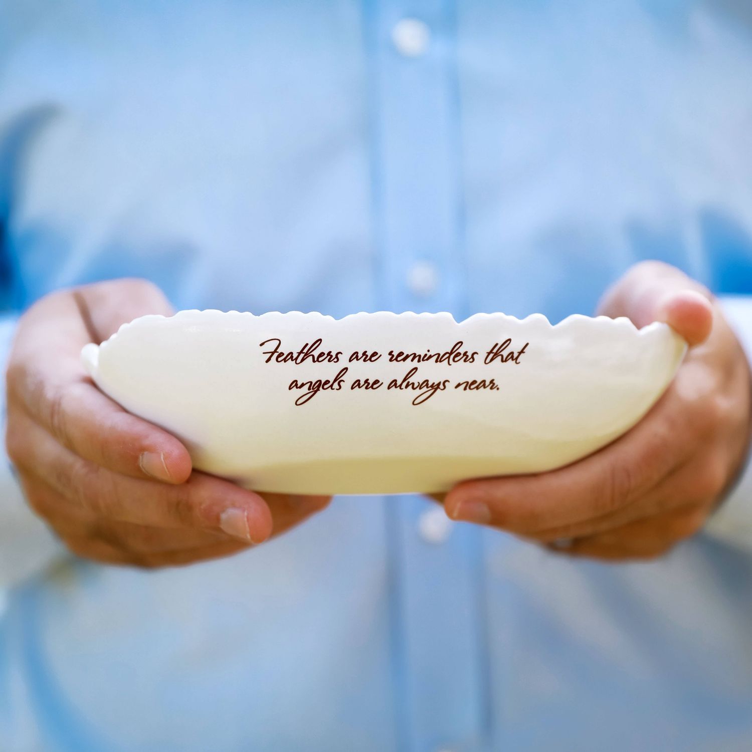 Feather Bowl, Sympathy Gift, Ceramic, Remembrance, Angels
