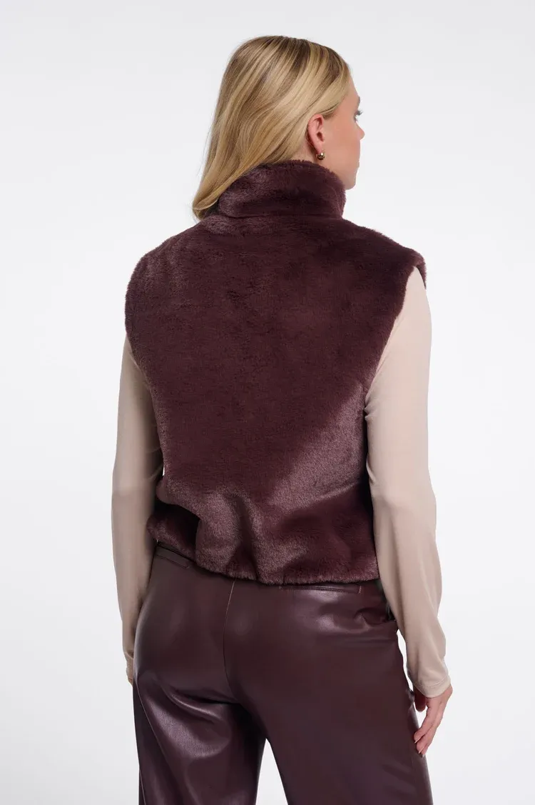 Rino &amp; Pelle Nikki Short Faux Fur Waistcoat