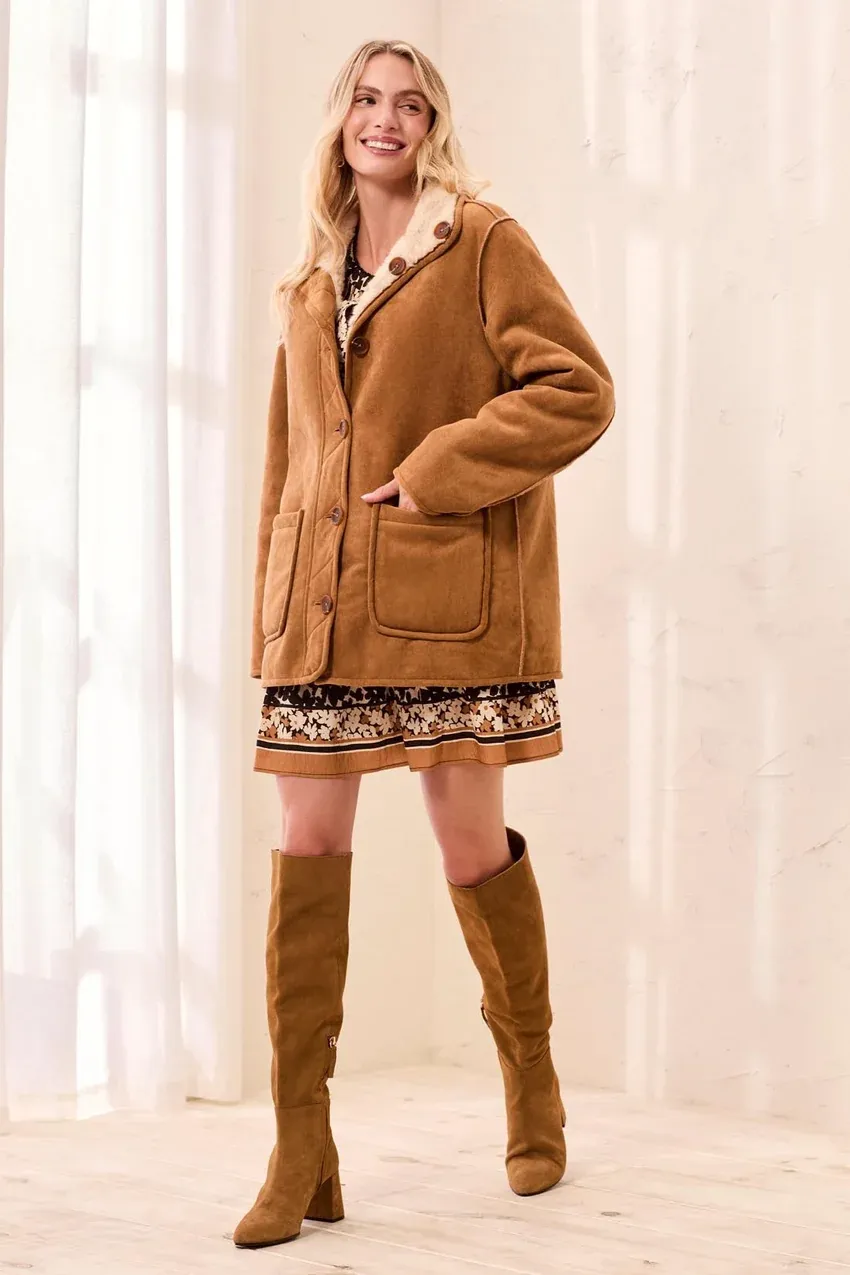 TRIBAL Long Sleeve Reversible Coat