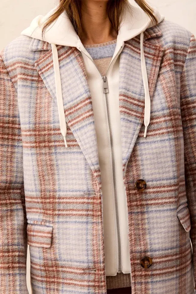 TRIBAL Car Coat with Removable Hood Fooler