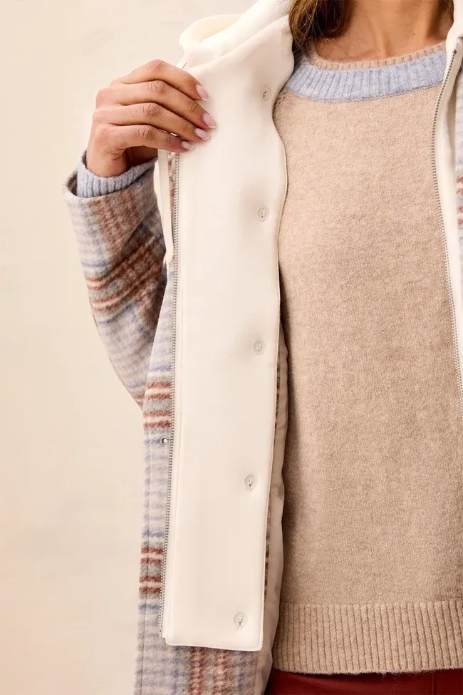TRIBAL Car Coat with Removable Hood Fooler