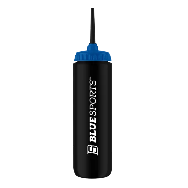 Blue Sport Water Bottle With Straw