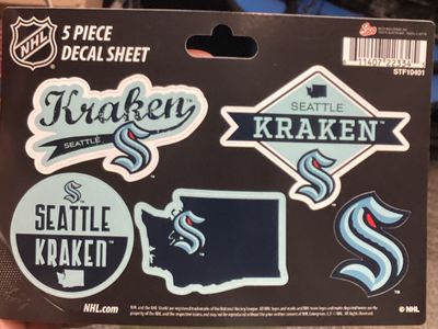 Seattle Kraken 5 Piece Decal Sheet