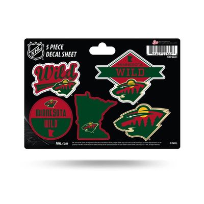 Minnesota Wild 5 Piece Decal Sheet