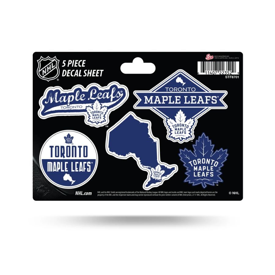Toronto Maple Leafs 5 Piece Decal Sheet