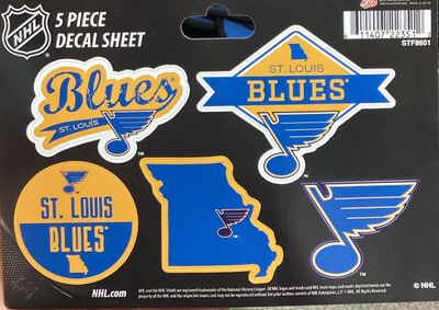 St Louis Blues 5 Piece Decal Sheet