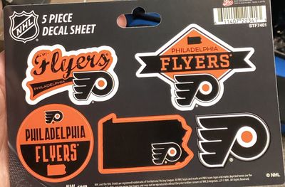 Philadelphia Flyers 5 Piece Decal Sheet