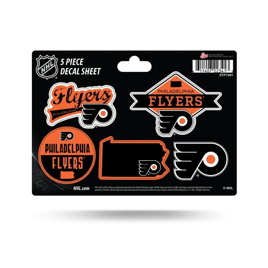 Philadelphia Flyers 5 Piece Decal Sheet