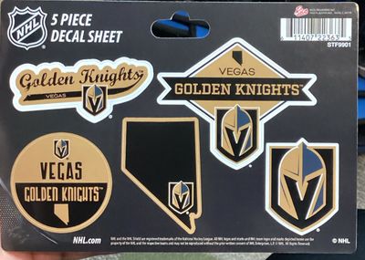 Vegas Golden Knights 5 Piece Decal Sheet