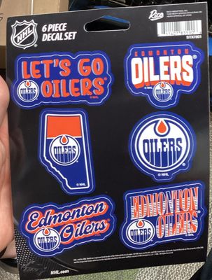 Edmonton Oilers 6 Piece Decal Sheet Sticker