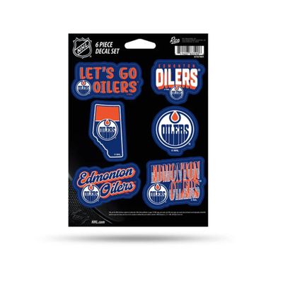 Edmonton Oilers 6 Piece Decal Sheet Sticker