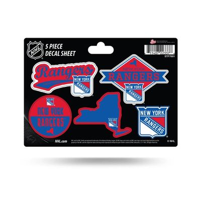 New York Rangers 5 Piece Decal Sheet