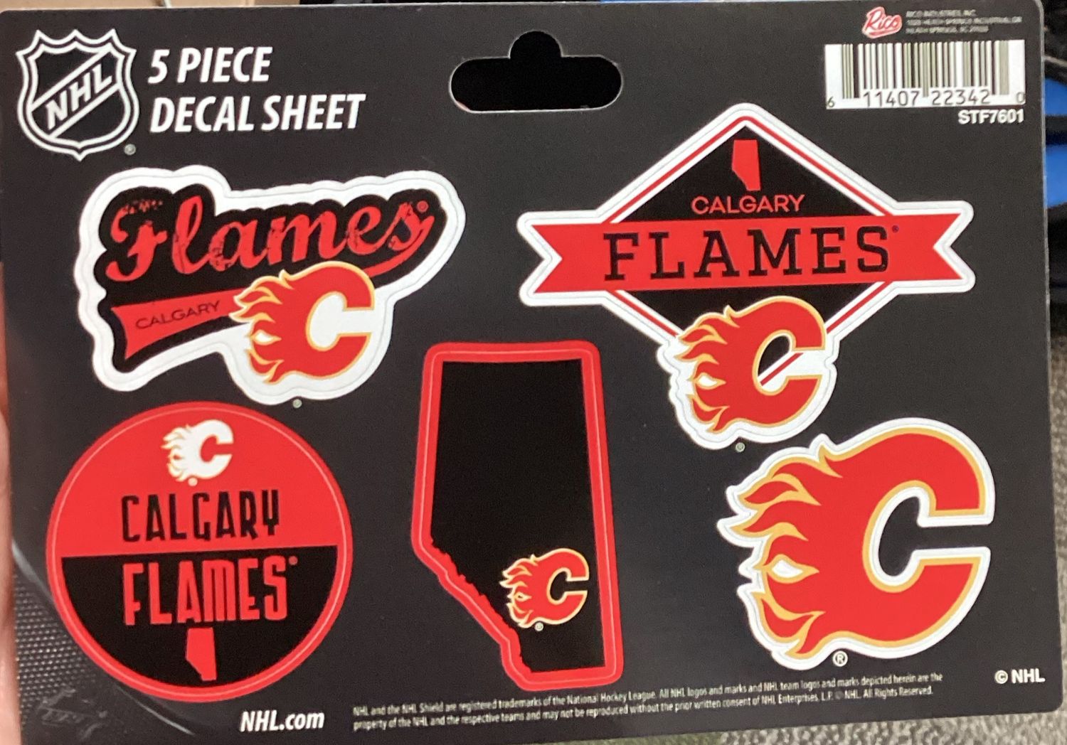 Calgary Flames 5 Piece Decal Sheet