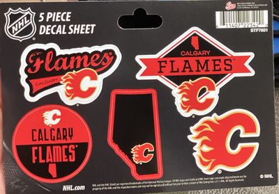 Calgary Flames 5 Piece Decal Sheet