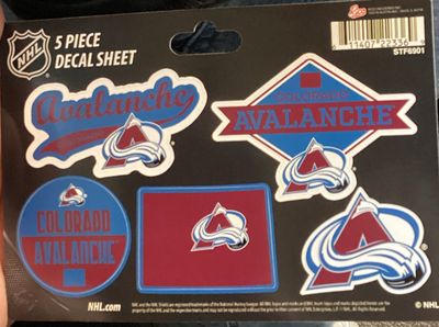 Colorado Avalanche 5 Piece Decal Sheet