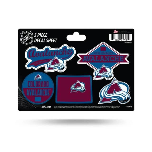 Colorado Avalanche 5 Piece Decal Sheet
