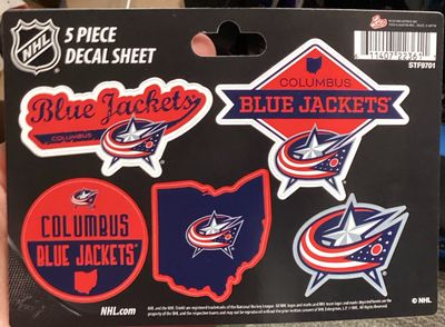 Columbus Blue Jackets 5 Piece Decal Sheet