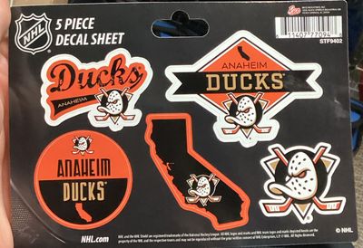Anaheim Ducks 5 Piece Decal Sheet