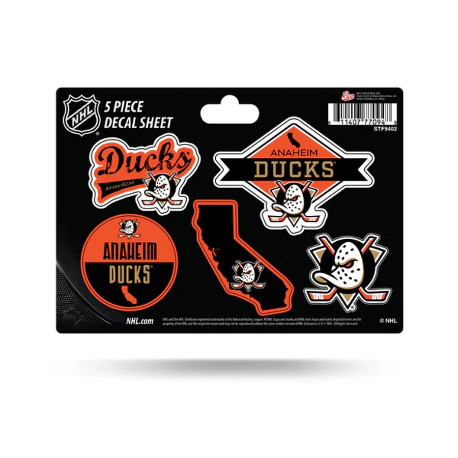 Anaheim Ducks 5 Piece Decal Sheet