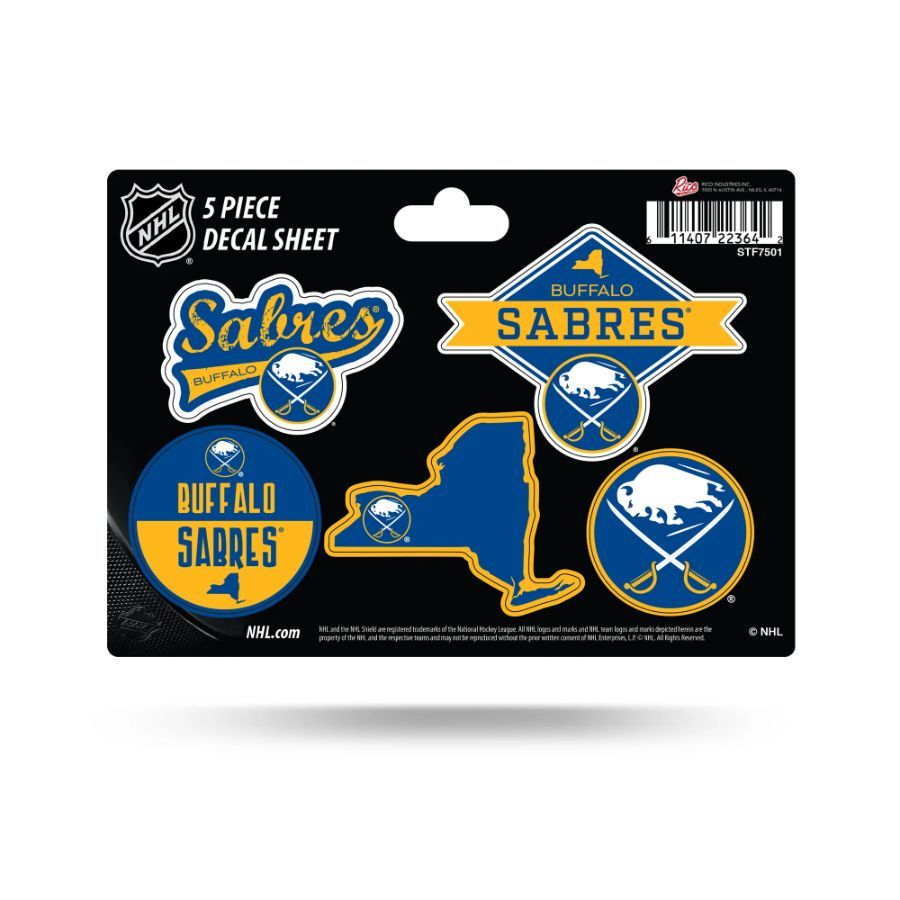 Buffalo Sabres 5 Piece Decal Sheet