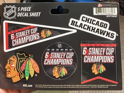 Chicago Blackhawks 5 Piece Decal Sheet