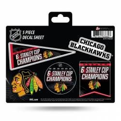 Chicago Blackhawks 5 Piece Decal Sheet