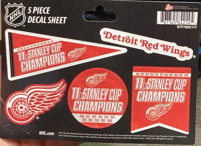 Detroit Red Wings 5 Piece Decal Sheet