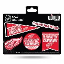 Detroit Red Wings 5 Piece Decal Sheet