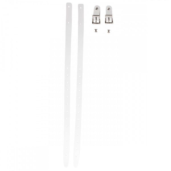 Warrior Ritual White Leg Pad Leather Straps