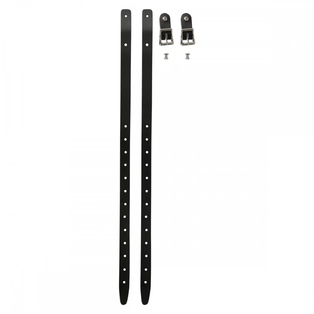 Warrior Ritual Black Leg Pad Leather Straps