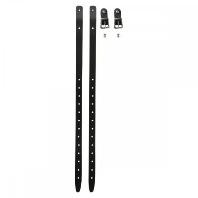 Warrior Ritual Black Leg Pad Leather Straps