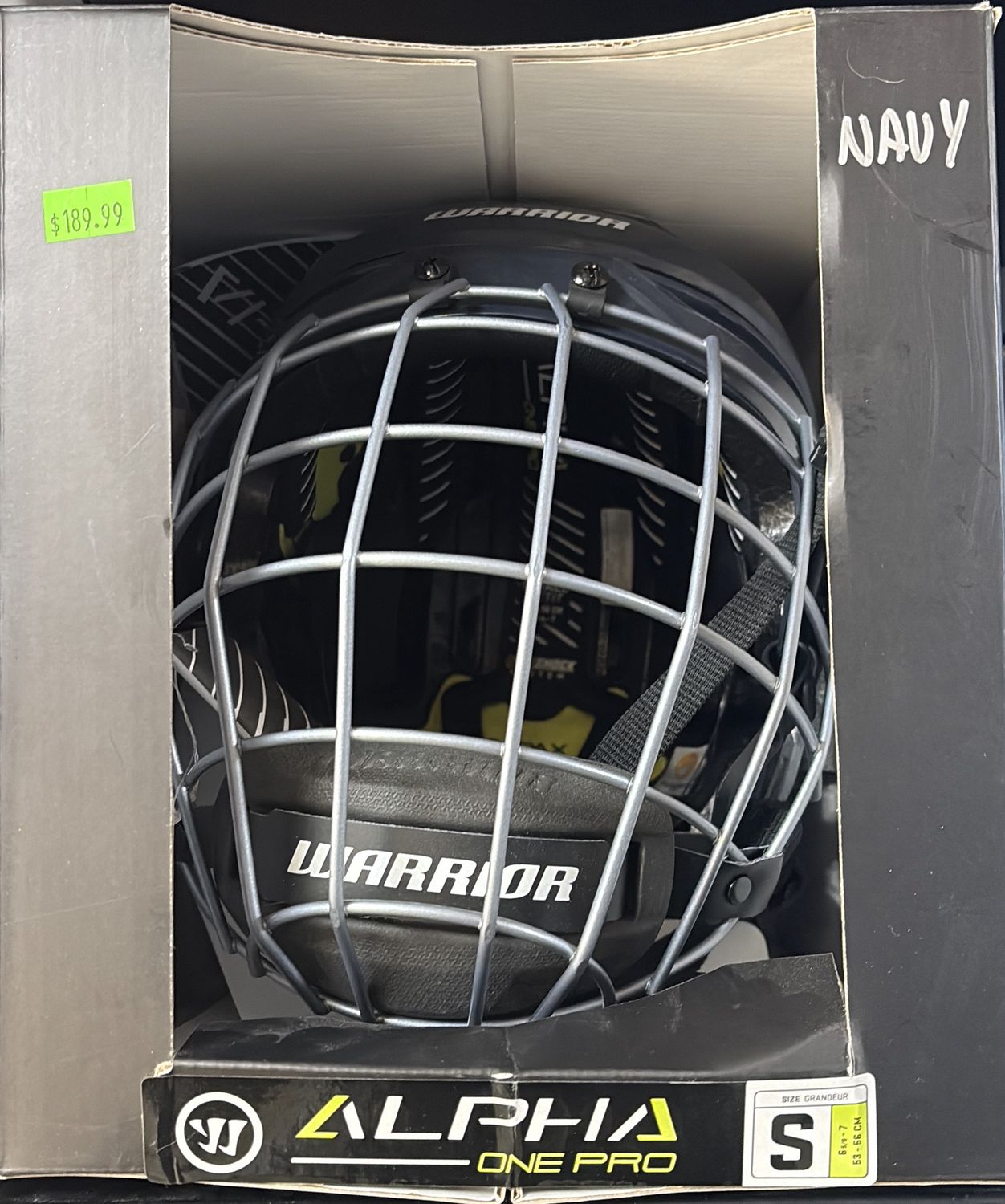 Warrior Alpha One navy S Helmet combo