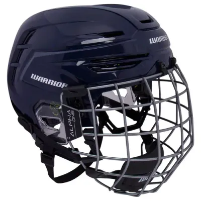 Warrior Alpha One Sr L Navy Helmet Combo