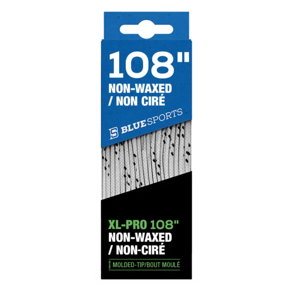 Blue Sport White 108 Unwaxed Laces