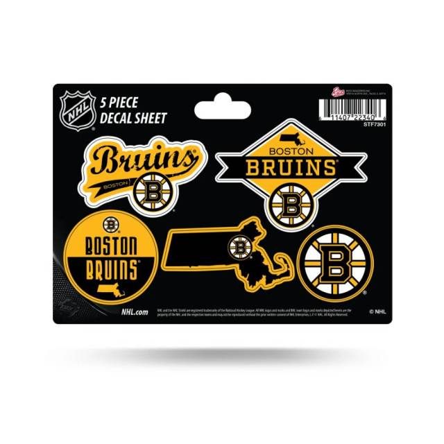 Boston Bruins 5 Piece Decal Sheet version 2