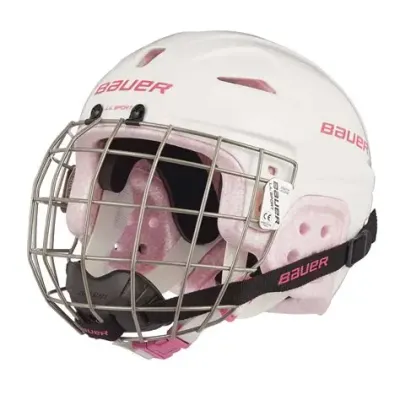 Bauer Lil Rookie Pink Yth Helmet Combo
