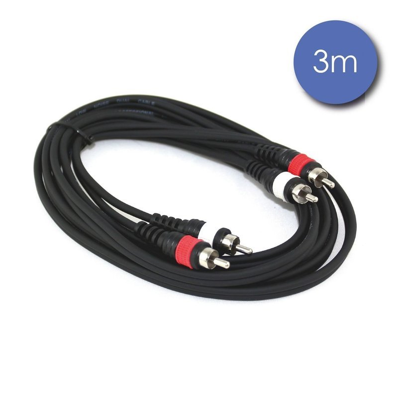 Câble 3m - RCA Mâle - RCA Mâle